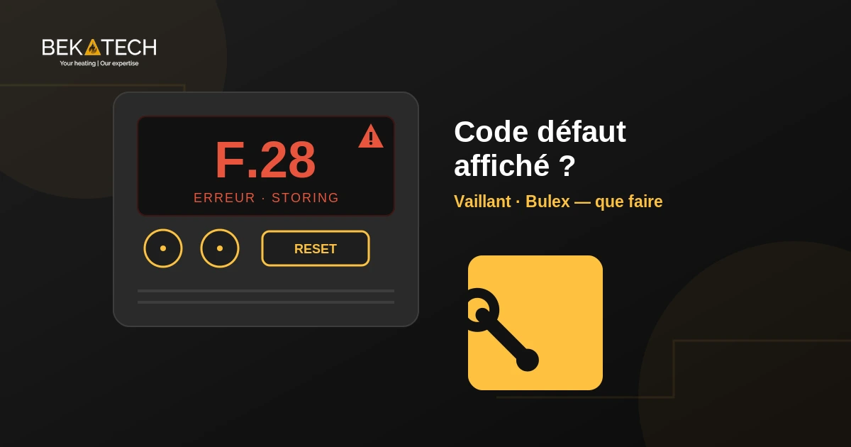 Autre code défaut chaudière Bulex