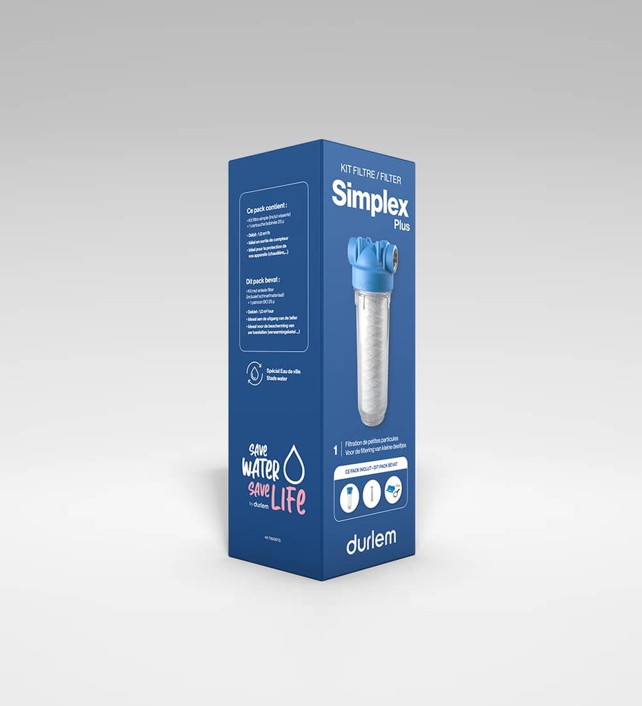 [7300KITS] SIMPLEX FILTRE FIN POUR EAU DE VILLE DURLEM KIT
